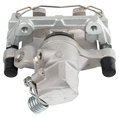 Image of TRQ Rear Brake Caliper Set Zinc Coated Brackets Hardware Compatible with 2004-2008 Mazda 3