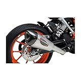 Yoshimura Alpha T Slip-On Exhaust (Street/Stainless Steel/Stainless Steel/Carbon Fiber/Works Finish) Compatible with 17-18 KTM RC390