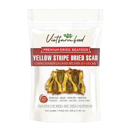 YELLOW STRIPE SCAD 7.05 Oz (200g) VIETFARMFOOD: Flavorful, Flat & Ready to Grill – Popular Vietnamese Seafood Relish