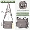 KTUEOV Sac Bandoulière Femme, Nylon Sac à Main Femme Bandoulière Multipoches Loisir Sacoche Impermeable & Léger Sac Besace Femme Réglable Crossbody Bag pour Travail Achats #5