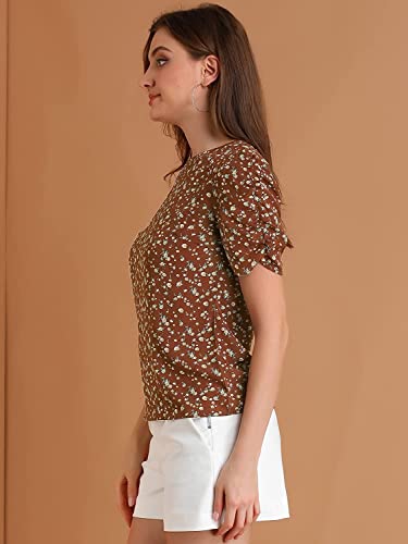 Image of TAGAS Women's Floral Puff Sleeves Western Top