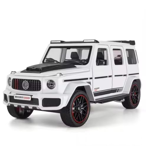 Alloy Model 1:22 Merceds Benz - BRABS G800 Sports Car with Sound and Light Pullback | Toy Metal Vehicle for Adult/Kid Boys & Girls Birthday Gift (Withe)