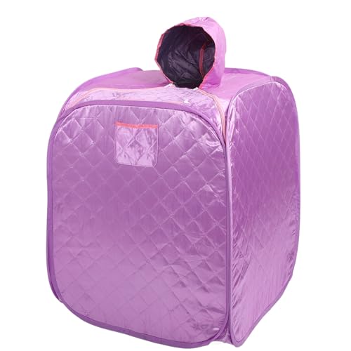 Image of TARSHYRY Portable Steam Sauna, Folding Personal Sauna Tent with Remote Control, 2L Steam Pot, 9 Gear Configurations, for Home Indoor Use (Light Purple)