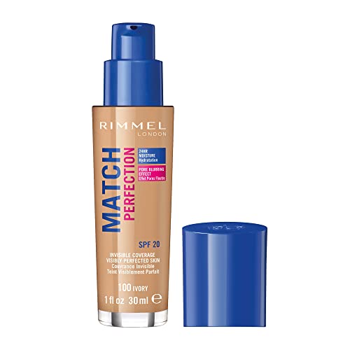 Rimmel London Match Perfection Foundation SPF20, 100 Ivory