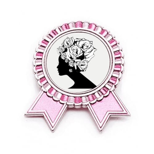 Broche fleur blanche et noire pour femme une idée cadeau en métal unique