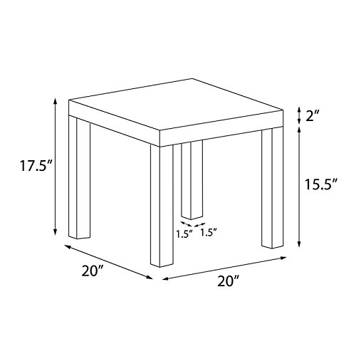 Ameriwood Home Parsons Modern End Table, Black #TOP2