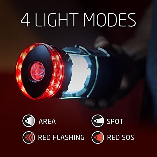Eveready Led Camping Lanterns (4-Pack), Hybrid Power Rechargeable Collapsible Lantern Flashlights, Ultra Bright Tent Lights For Outdoors, Camping, Fishing, Emergency Black , One Size #TOP4