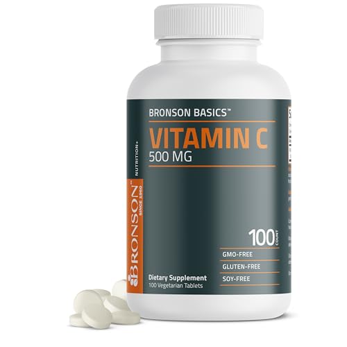 Bronson Vitamin C 500 mg Immune & Antioxidant Support Non-GMO 100 Tablets