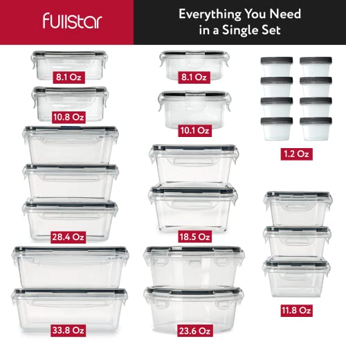 Fullstar 50-Piece Food Storage Containers Set With Lids, Plastic Leak-Proof Bpa-Free Containers For Kitchen Organization, Meal Prep, Lunch Containers (Includes Labels & Pen) #TOP1