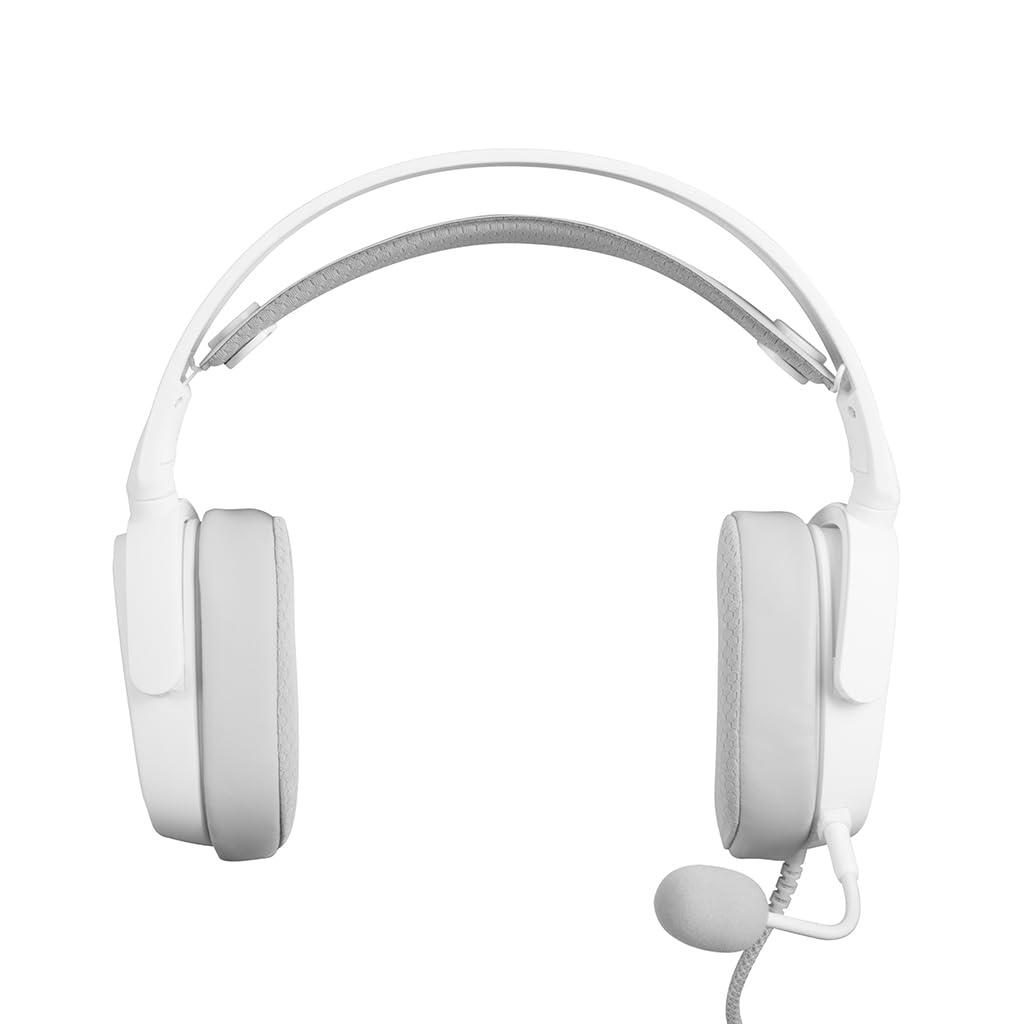 Modecom Volcano MC-899 Prometheo - Cuffie LED RGB bianche 7.1 Virtual Sound, microfono rimovibile.