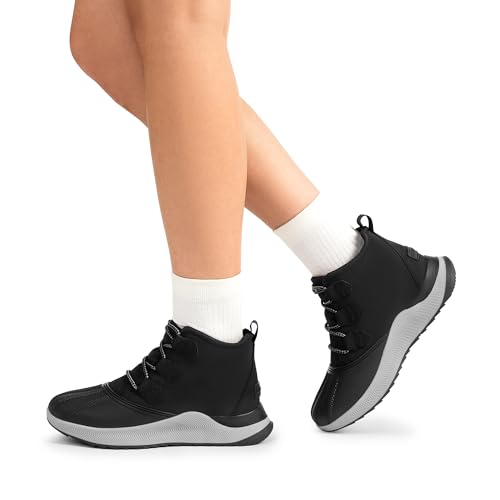 DREAM PAIRS Ankle Winter Boots for Women Waterproof Lace Up Anti-Slip Warm Snow Booties Fashion Sneaker Boots,Size 6,Black,SDSB2416W by DREAM PAIRS - Image 2