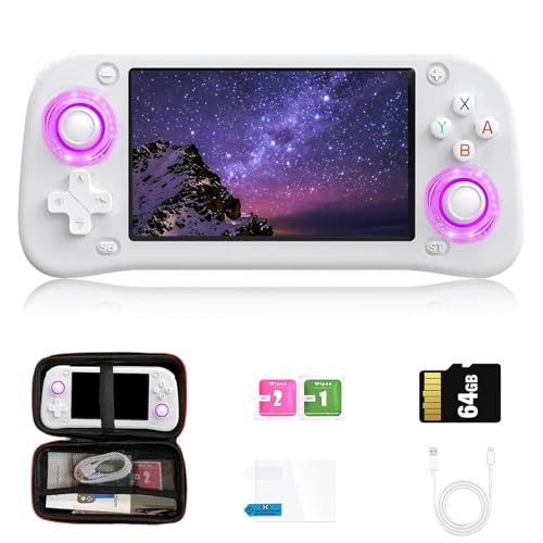 XF43 Retro Handheld Game Console with Open Source Linux System - 4.3-Inch IPS Screen Portable Mini Emulator with 64G TF Card 15000 Games 30 Emulators Electronic Toys for Boys Girls Birthday Xmas Gift