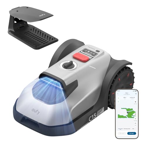 eufy New Mähroboter C15 ohne Begrenzungskabel mit Garage, 500 m² Abdeckung, TrueVision, kein...