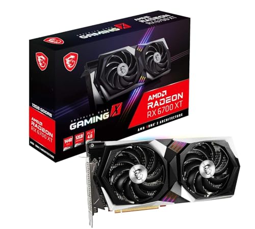 Image of RX 6700 XT Radeon Gaming X 12G Graphics Card - 12GB GDDR6 192-Bit Gaming GPU, Twin FROZR 8 Cooling, TORX Fan 4.0, PCIe Gen 4, HDMI 2.1, DisplayPort 1.4a, AMD RDNA 2 Graphics Card with 1 Year Warranty