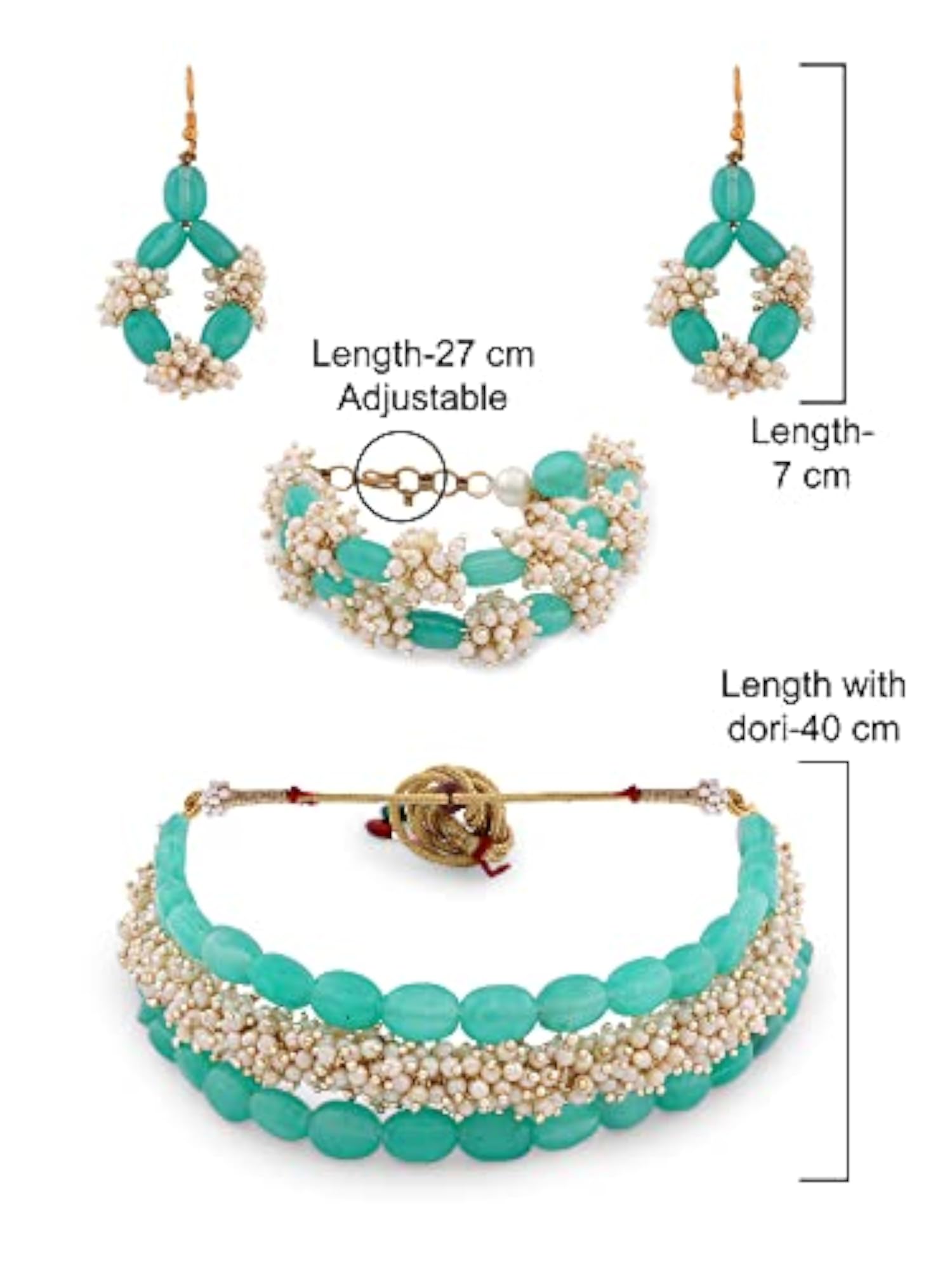 Beads & Cluster Strand Choker Set-ZPFK13762