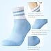 Utensilsto 6 Paar Socken Damen 37-41 Tennissocken Bunte Sportsocken Retro Damen Socken mit Streifen Motiv Crew Socks für Tennis Arbeit Freizeit Sport bunt