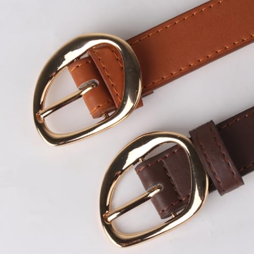 Retro Golden Buckle Girdle Belt Simple Elegant Waist Belt for Wrap Dress Exquisite Waistband for Women4