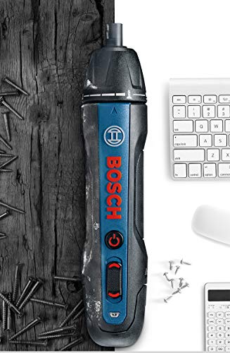 Bosch Power Screwdriver 2nd Generation Press/Push to Go Wireless Cordless Electric Handheld Screwdriver - Navy Plastic Case