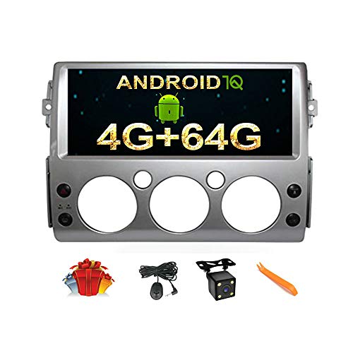 12.3 Inch Android 10.0 Car Stereo Radio GPS Navigation for Toyota FJ Cruiser 2006-2021 Multimedia Player PX6 4G+64G with Car Play 2K HD IPS Screen DSP Auto Audio Video Head Unit Plug in and Play