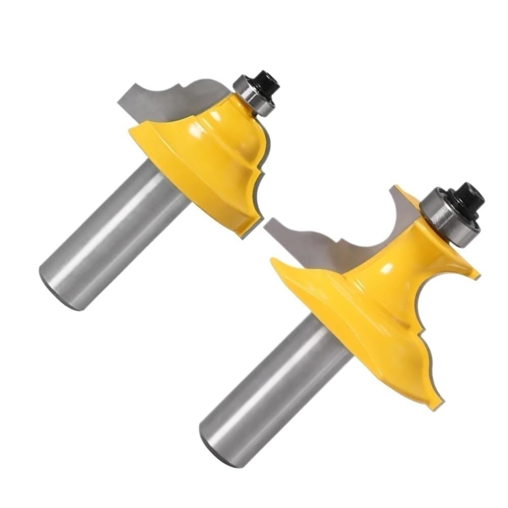 2 Pezzi Fresse Carburo Scanalatura Incisione, Codolo 12Mm, Rifinitura Porta