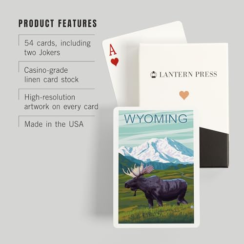 Naipes Póker Wyoming Moose y Montaña Nevada 52 Cartas miniatura 3