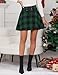 Fall Skirts for Women 2025 Pleated Mini Plaid Skirts Fashion Clothes Outfits Plaid Dresses (Large, Plaid Green)