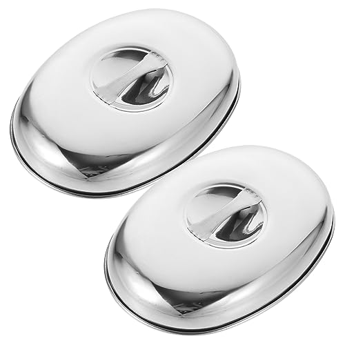 VINTORKY Cubierta De Verduras De Acero Inoxidable Tapa Para Bistec Tapa Para Cocinar Al Vapor Para Plancha y Servir Alimentos La Mesa