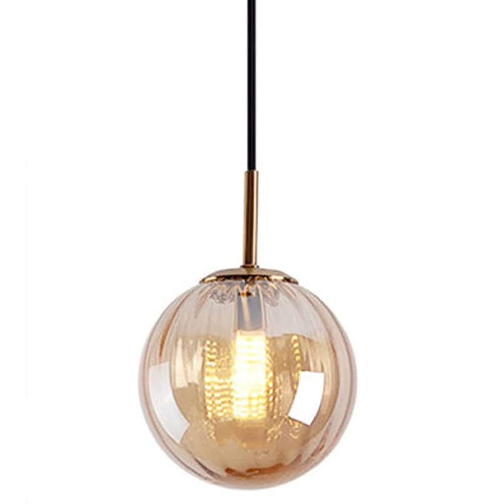 Suspension globe moderne en verre coloré milieu du siècle luminaire réglable salon salle à manger