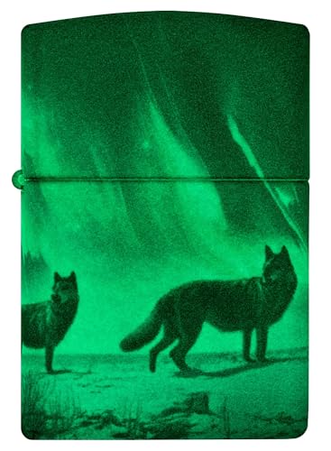 Encendedor Zippo Wolves con luces del norte miniatura 5