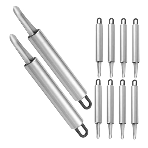 Alipis 10pcs Stainless Steel Fruit Pitter Ergonomic Olive and Jujube Corer Tool for Efficient Pit Removal Kitchen and Comfortable Grip for Longan and Lychee