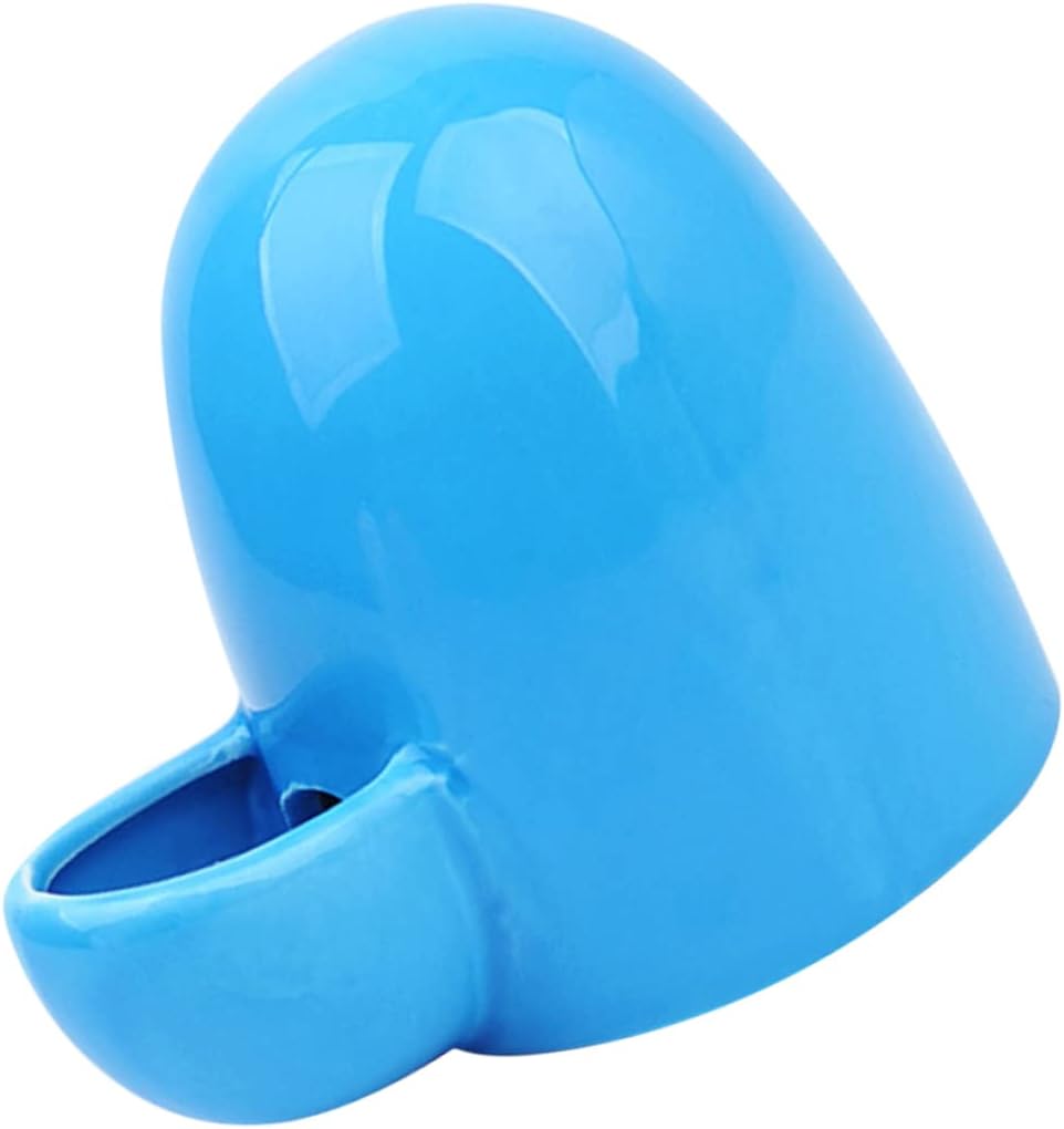 Mipcase Gato Azul Alimento para Guinea Cerámica Pequeña Chinchilla Suministros De Cerámica Conejo Brillante Conejos Dispensador Automático Bebedero Ml Gatos Hámster Cobaya Erizo
