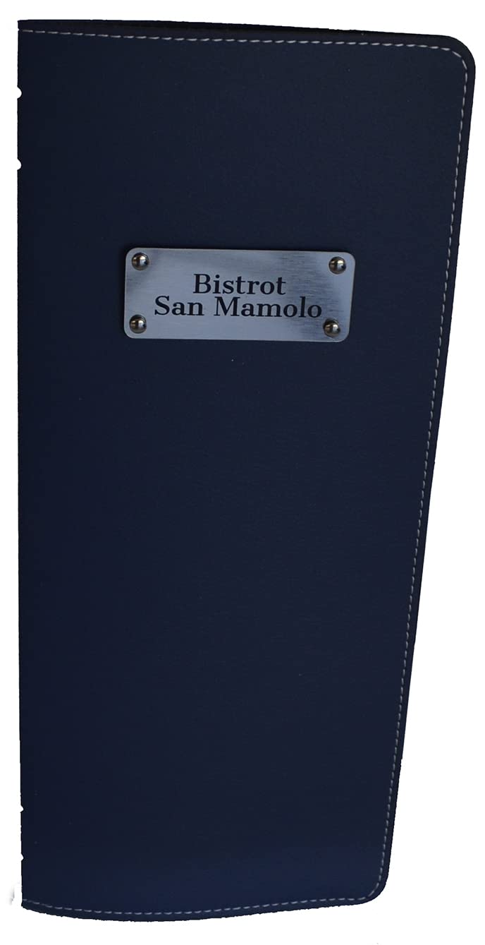 oggettando Juego de 24 piezas Menú Silueta (14,5x34 cm) Personalizable Restaurante Pub Self Service Bar Cervecería Moderno (Azul)