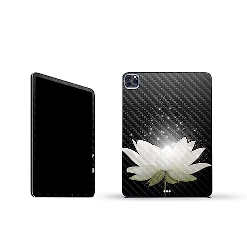 Image of MightySkins Carbon Fiber Skin Compatible with Apple iPad Pro 11 inch M2 4th Gen (2022) Full Wrap Kit - Twilight Lotus | Protective Durable Textured Carbon Fiber Finish | Easy to Apply | Made in The USA