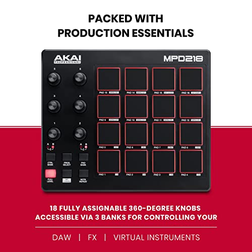 Akai Professional MPD218 | MIDI Drum Pad Controller w/ Free Software by Akai Professional - Image 3