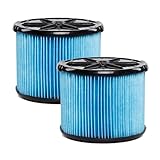 WORKSHOP Wet Dry Vac Filters WS12045F2 Fine Dust Wet Dry Vacuum Filters (2-Pack - Shop Vacuum Filters) For WORKSHOP 3-Gallon To 4-1/2-Gallon Shop Vacuum Cleaners