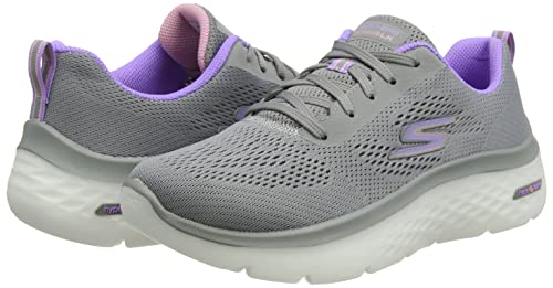 Skechers Women's Go Walk Hyper Burst Solar Winds Walking Shoe Gry/Pur 7 Medium Us #TOP6