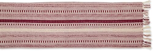 Image of THE HOME TALK Premium Cotton 4-6 Seater Table Runner - 14x72 Inches - Wine Elegant Dining, Handcrafted Quality,Console Vibe