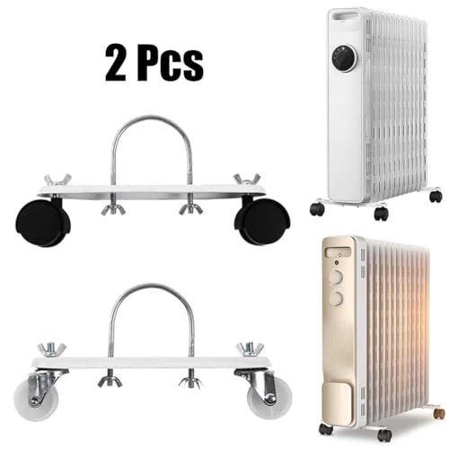 Support de poulie mobile Cosmin pour radiateur électrique blanc - 5