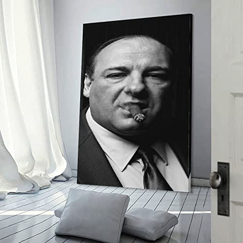 Vintage Movie Posters The Sopranos Vintage Retro Portraits Tony Metal Wall Tv Drama Soprano Canvas P Canvas Wall Art Prints For Wall Decor Room Decor Bedroom Decor Gifts 20X30Inch(50X75Cm) Frame-Sty #TOP2