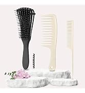 Tinashe Detangling Hair Brush, Detangler Brush for Curly Hair,Detangler Brush and Wide Tooth Comb...