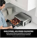 Ninja Digital Air Fry Countertop Oven, 8-in-1 Functionality, 1800W, Flip-Up Design, XL Capacity, Air Fry Basket, Wire Rack & Crumb Tray, Silver, SP101