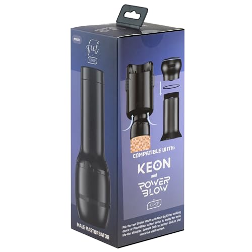 KIIROO Feel Stroker Mouth - Masturbateur pour Homme avec Texture Réaliste Lâvres Soft Skin, Compatible Keon et PowerBlow Sleeve, Réutilisable Design, Compact Haut de Gamme