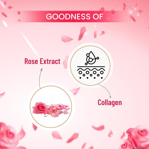 Image of Rose & Collagen skin tightening Sheet Mask | Serum-infused sheet mask | For Hydrating and youthful glowing skin | 20ml (pack of -6)