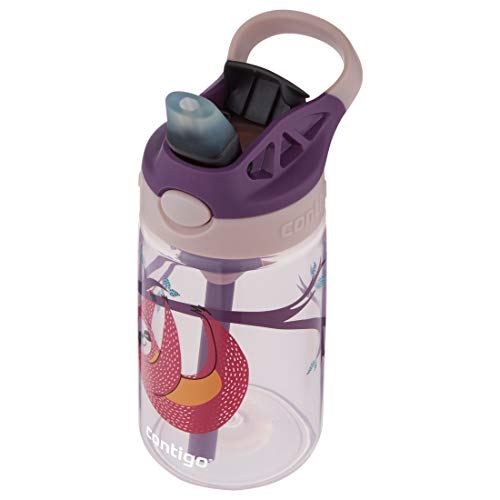 Image of Contigo Kids Straw Water Bottle with AUTOSPOUT Lid 14oz Sloths