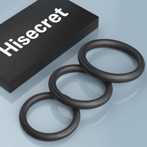 Hisecret ペニスリング コックリング 3点セット 高弾力 シリコン製 男性用 多重束縛 ペニス責め アダルトグッズ 大人のおもちゃ - 画像1