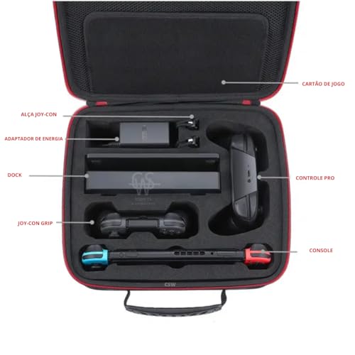Bolsa Mala Para Nintendo Switch Alça Ombro Transporte