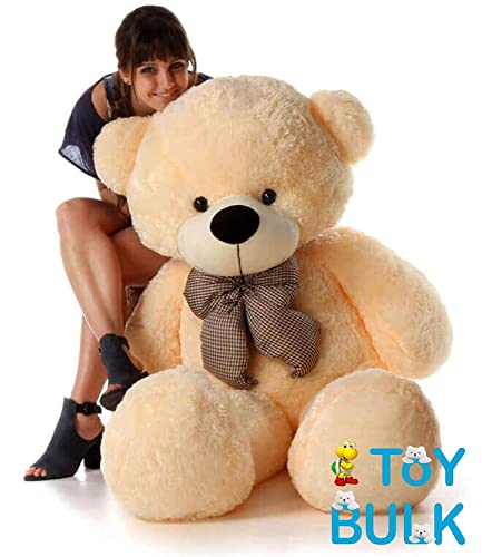 Image of 4 Feet Beige Giant Teddy Bear 48 inch Soft Toy, Plush, and Cuddly Stuffed Animal for Kids, Birthdays, Anniversaries, Valentine's Day, and Special Occasions Large Huggable (4 Feet Beige)