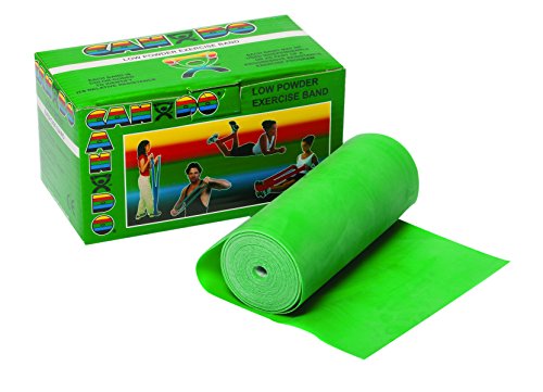 Cando Low Powder Exercise Band, 6 Yard Roll, Green: Medium #TOP6