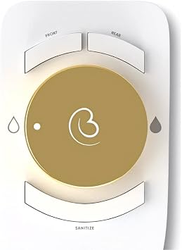 BossBidet REVOLUTION - bidet attachment for toilet, cleans rear in 1.3 seconds. Aesthetic design, Bidet sprayer, non electric, dual nozzle, feminine wash, self cleaning. Jerusalem Gold
