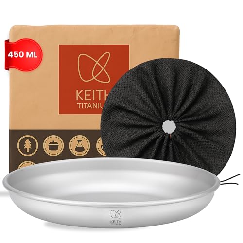 Keith Titanteller ? leichte Campingteller Mit Gerollten Kanten, Stapelbares Design, korrosionsbeständig, Ideal für Mahlzeiten im Freien, Camping, Snacks und Mahlzeiten (450 ml) für 21,64 EUR bei amazon.de Bild: Keith Titanteller ? leichte Campingteller Mit Gerollten Kanten, Stapelbares Design, korrosionsbeständig, Ideal für Mahlzeiten im Freien, Camping, Snacks und Mahlzeiten (450 ml) für 21,64 EUR bei amazon.de